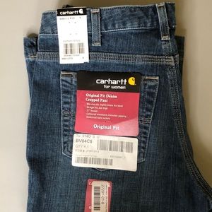 Carhartt Original Fit NWT Straight Leg Cropped Jeans Size 8
